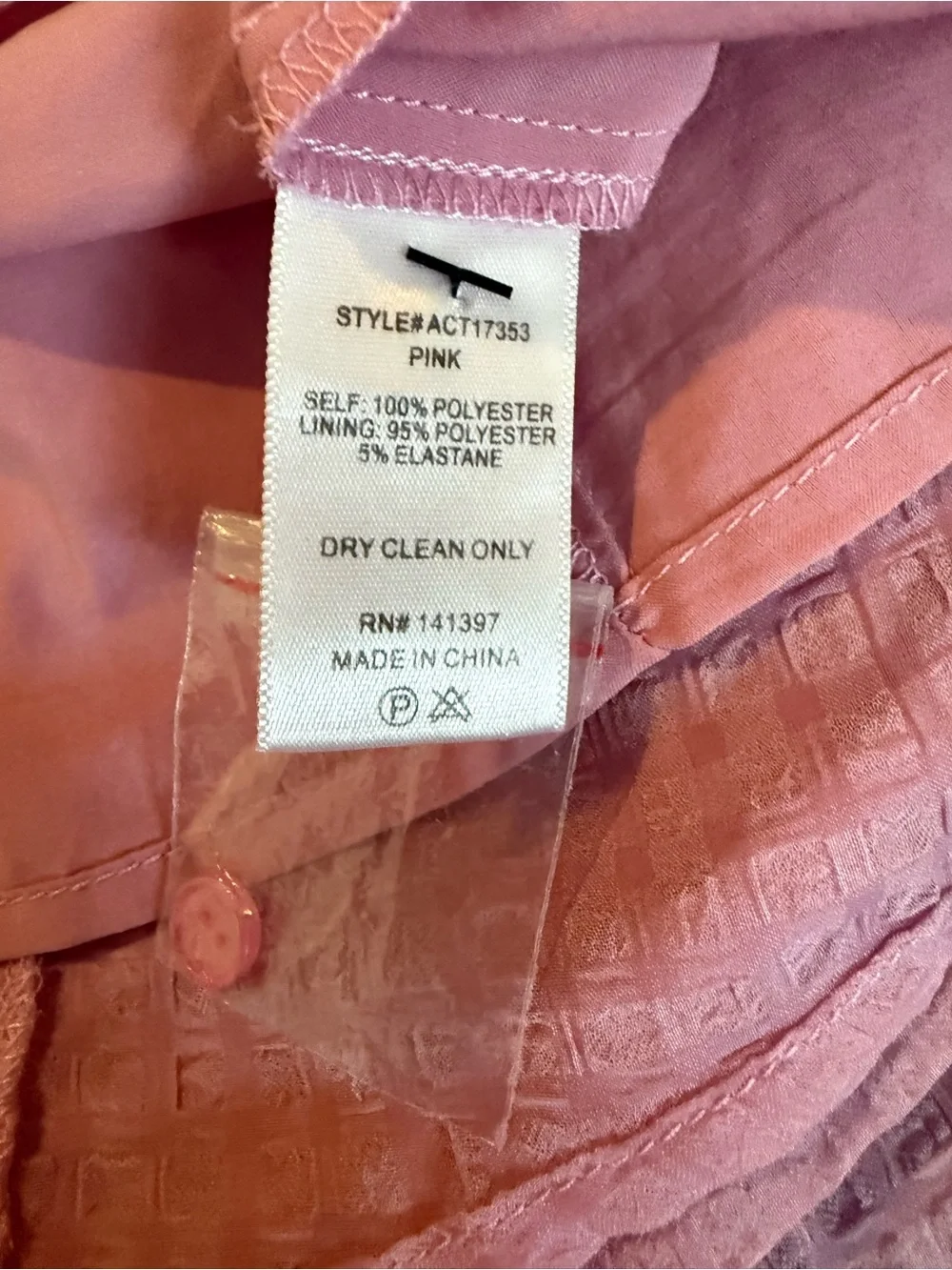 Astr Pink Ruched Peplum Long-Sleeve Blouse